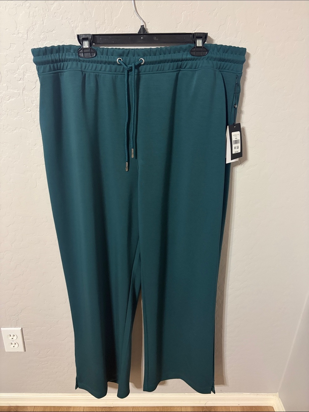 Wide-Leg Drawstring Joggers in Teal